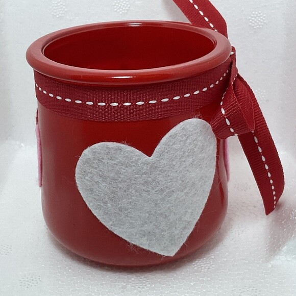 Valentines upcycled Oui yogurt succulent pot, votive holder Set Of 2 - Picture 5 of 13